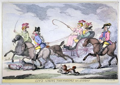 Cittadini che si rinfrescano di domenica, 1809 da Thomas Rowlandson
