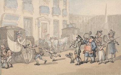Comforts of Bath: Arrivo delle Carrozze da Thomas Rowlandson