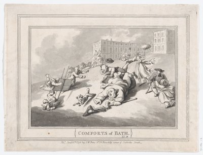 Comforts of Bath, Tavola 12, 6 gennaio 1798 da Thomas Rowlandson