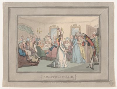 Comforts of Bath, Tavola 8, 6 gennaio 1798 da Thomas Rowlandson