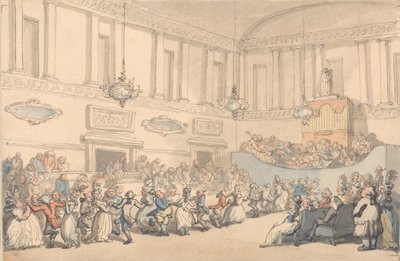 I piaceri del bagno: il ballo da Thomas Rowlandson