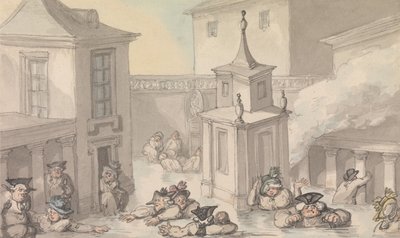 I piaceri del bagno: il bagno da Thomas Rowlandson