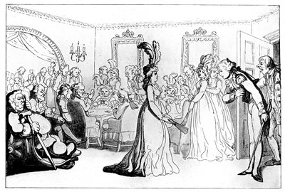 Comforts of Bath: I giochi, o assemblea con giocatori di carte, 1798 da Thomas Rowlandson