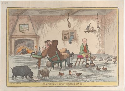 Comforts of an Irish Fishing Lodge, 12 maggio 1812 da Thomas Rowlandson