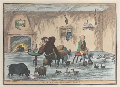 Comforts of an Irish Fishing Lodge, 12 maggio 1812 da Thomas Rowlandson