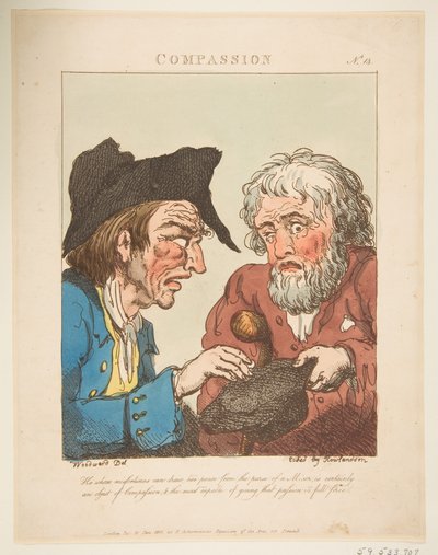 Compassion Le Brun Travested, o Caricature delle Passioni da Thomas Rowlandson
