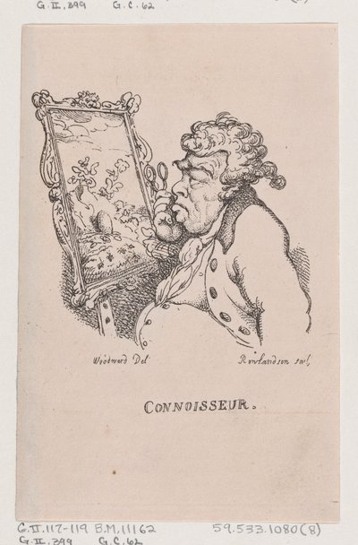 Connoisseur, aprile 1808 da Thomas Rowlandson