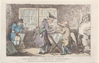 Conoscitori o Collezionisti di Ritratti!!!, 1807 da Thomas Rowlandson