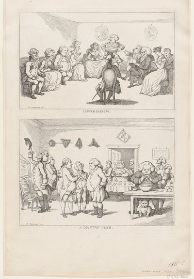 Conversazione e un Country Club da Thomas Rowlandson