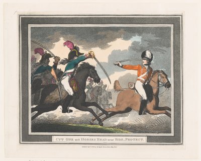 Taglia uno e testa di cavallo vicino al lato, proteggi, 1 settembre 1798 da Thomas Rowlandson