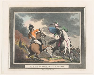Taglia uno e proteggi la nuova guardia da Thomas Rowlandson