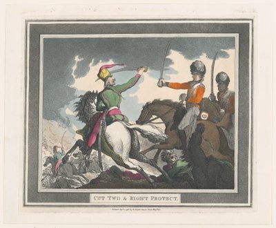 Taglia due e proteggi a destra, 1 settembre 1798 da Thomas Rowlandson