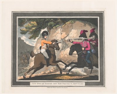 Taglia Due e Proteggi il Lato del Cavallo, Nuova Guardia, 1 settembre 1798 da Thomas Rowlandson
