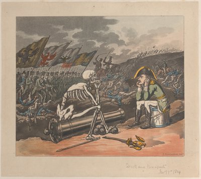La morte e Bonaparte, i due re del terrore da Thomas Rowlandson