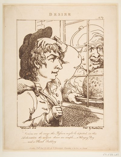 Desire Le Brun travestito, o caricature delle passioni, 20 gennaio 1800 da Thomas Rowlandson