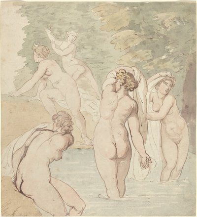 Diana e le sue Ninfe che si Bagnano da Thomas Rowlandson