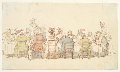 Cena, XIX secolo da Thomas Rowlandson