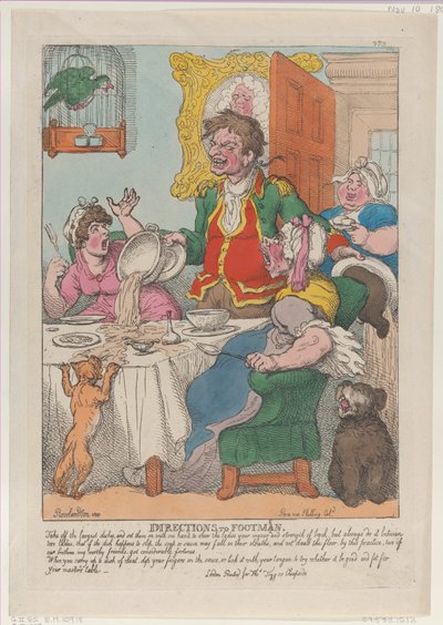 Istruzioni per i valletti, 10 novembre 1807 da Thomas Rowlandson