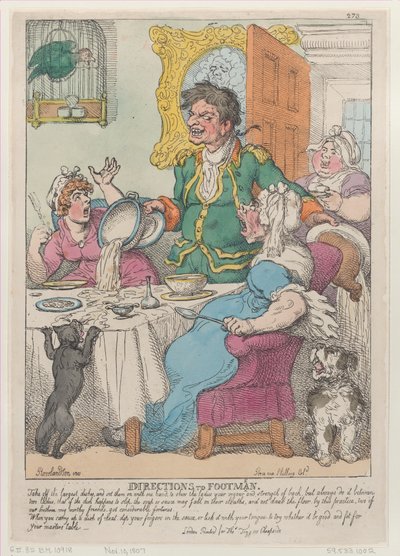 Istruzioni ai valletti da Thomas Rowlandson