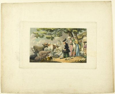 Doctor Syntax disegna dalla natura, dal Tour of Doctor Syntax da Thomas Rowlandson