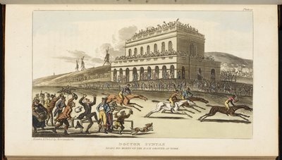 Doctor Syntax perde i suoi soldi alla corsa di York da Thomas Rowlandson