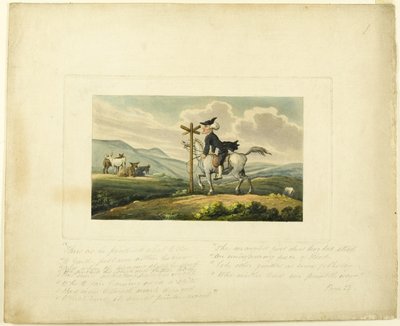 Il dottor Syntax perde la strada, da Il Tour del dottor Syntax da Thomas Rowlandson