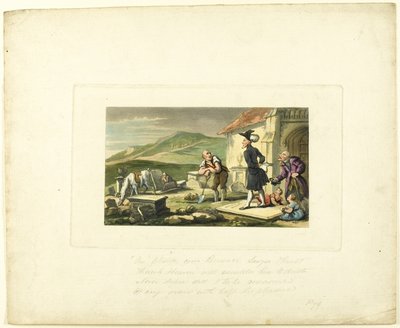 Il Dottor Syntax Medita sulle Lapidi, dal Tour del Dottor Syntax da Thomas Rowlandson
