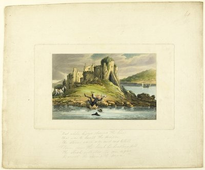 Il dottor Syntax che cade in acqua, da Il viaggio del dottor Syntax da Thomas Rowlandson
