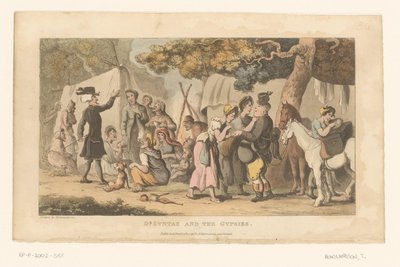 Il dottor Syntax in un campo rom da Thomas Rowlandson