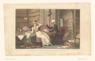 Il dottor Syntax con una donna in una biblioteca da Thomas Rowlandson