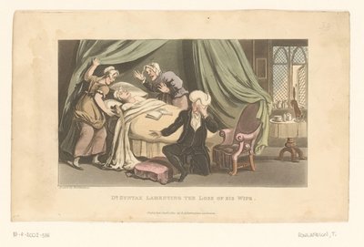 Il dottor Syntax piange la morte della moglie da Thomas Rowlandson