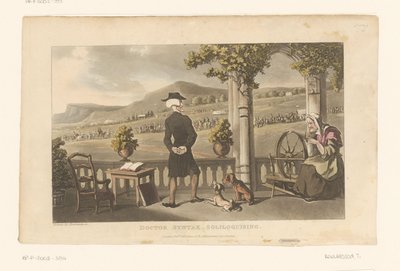 Il dottor Syntax osserva una processione nel paesaggio da Thomas Rowlandson