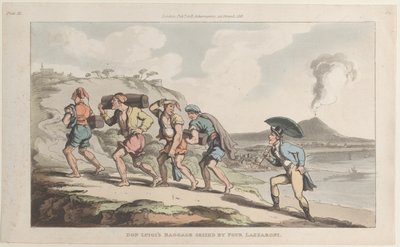 I bagagli di Don Luigi sequestrati da quattro Lazzaroni, da Napoli e la Campagna Felice da Thomas Rowlandson