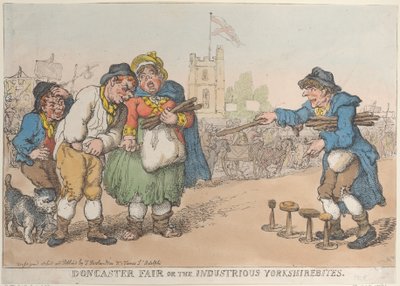 Fiera di Doncaster o gli Industriosi Yorkshirebites da Thomas Rowlandson