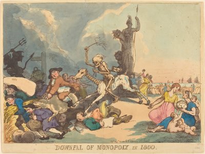 La Caduta del Monopolio nel 1800 da Thomas Rowlandson