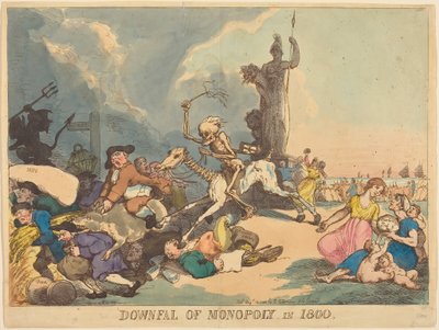 La caduta del monopolio nel 1800 da Thomas Rowlandson