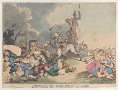 Caduta del monopolio nel 1800, 14 agosto 1800 da Thomas Rowlandson
