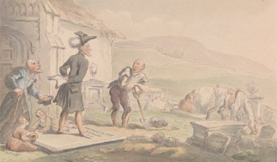 Il dottor Syntax che medita sulle lapidi da Thomas Rowlandson