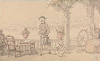 Il dottor Syntax che riflette ad alta voce da Thomas Rowlandson
