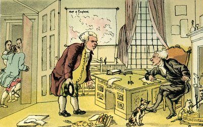 Il dottor Syntax e il libraio da Thomas Rowlandson
