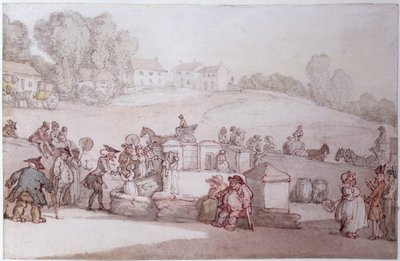 Dr Syntax alle terme di Harrogate da Thomas Rowlandson