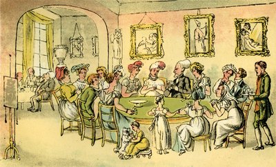 Il dottor Syntax a una festa di carte da Thomas Rowlandson
