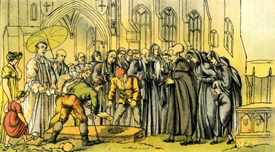 Il dottor Syntax al funerale di sua moglie da Thomas Rowlandson