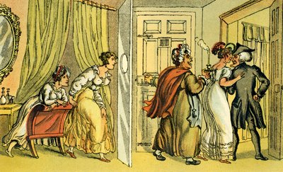 Il dottor Syntax nella casa sbagliata da Thomas Rowlandson