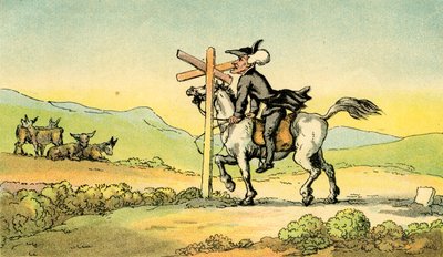 Dr Syntax che perde la strada da Thomas Rowlandson