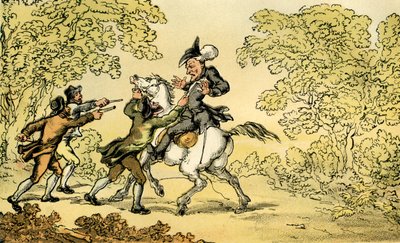 Il dottor Syntax fermato dai briganti da Thomas Rowlandson