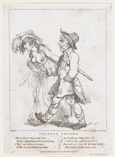 Amanti Ubriachi, 15 marzo 1798 da Thomas Rowlandson