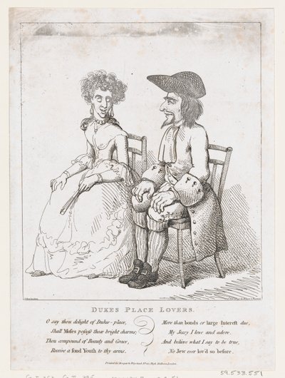 Gli amanti di Dukes Place da Thomas Rowlandson
