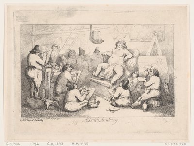 Accademia olandese, marzo 1792 da Thomas Rowlandson