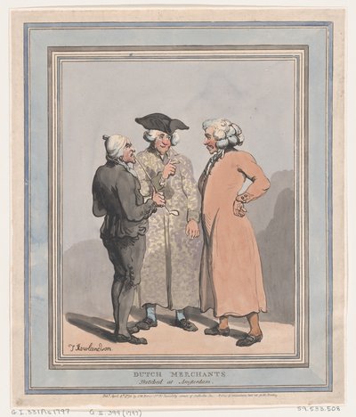 Mercanti olandesi disegnati ad Amsterdam, 4 aprile 1796 da Thomas Rowlandson